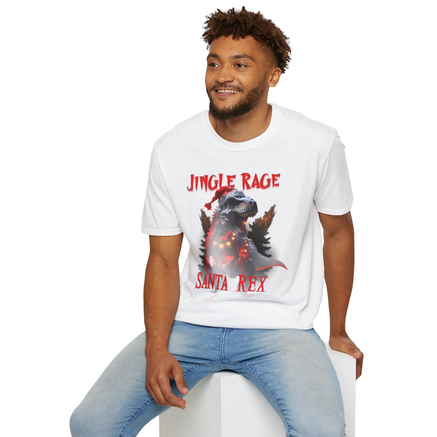 Santa Rex Christmas Tee